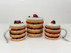 Lang Strawberry & Blueberry Shortcake Ceramic Cookie Jar & Pair Of Mugs