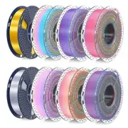SUNLU 3D Printer Filament Bundle PLA Silk Rainbow Filament Multicolor Fast Co...