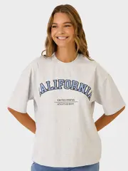 Womens Drop Shoulder Boxy Graphic Tee