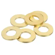 6Pcs Brass Flat Washer, M14 3/16"x1/16"x0.129mm Fenders Washers Assortment
