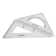 Plastic triangle rulers set large right-angle ruler transparent simple measuring tool drawing instrument version 6420