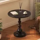 Round Side Table Small Accent Pedestal Table Modern Stable Couch Table for