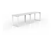 OL Anvil 2-User Workspace White Top with White Frame