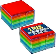 1InTheOffice Memo Cube, Assorted Colors Memo Pad 500 Sheets "2 Pack"