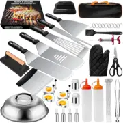46Pcs Griddle Accessories Kit, Flat Top Grill Tools Set, Stainless Steel Barbecu