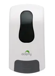 Dolphy Manual ABS Soap & Sanitiser Dispenser 1000ml - White - Wall Mounted, Refillable, Lockable, Liquid Soap & Lotion Compatible
