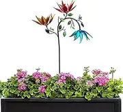 Outdoor Decorative | Colorful Metal Flowers for Outdoor Decoration, Festive Decoration for Driveway, Lawn, Flowerbed and Family Home