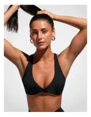 [Bambine B] Ultra Soft Twist Active Bra in Black