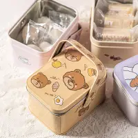 在飛比找蝦皮購物優惠-量大可議價糖果零食盒子馬口鐵盒餅干盒鐵罐收納儲物盒可愛小鐵盒