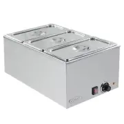 Clivia Countertop Food Warmer 3 Pan Cooker Commercial Kitchen Buffet Bain Marie