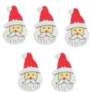 Printed Santa Face Buttons - Shelly's Buttons - Christmas - Craft Scrap Sewing