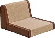 Floor Chair with Back Support,Ergonomic Bamboo Silk Reading Chair Legless Tatami Chair,High Density Sponge,for Living Room, Bedroom(Color1,40x51x35cm)