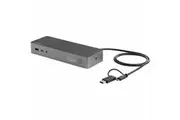 StarTech.com USB-C & USB-A Dock - Hybrid Universal Laptop Docking Station w/ 100W Power Delivery - Dual Monitor 4K 60Hz HDMI & D