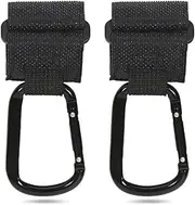 2 Pack Stroller Hooks,Stroller Clips with Adjustable Strap,Stroller Hooks for Diaper Bags, Backpack,Shopping Bags,Purse