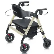 Rollator Walker with Seat,450Lb Rolling Walker, Extra-Wide Heavy-Duty Rollato...