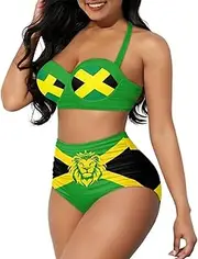 [Yewattles] Womens Bikini Two Piece Swimsuits Tummy Control Bathing Suits High Waisted Bikini Swimwear