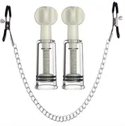 Nipple Clips Clamps and Nipple Suckers Adjustable Pressure Breast Clamps for Women/Men Stainless Steel Non Piercing Nipple Rings Decorative Clip for Pleasure Toys