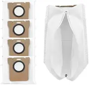 Funway Design 5 Pack Reusable Zipper Vacuum Bag/Dust Bag for Dreame L10s Ultra / L20 Ultra / X20 Pro / X20 Pro Plus / S10 Pro/Xiaomi Robot Vacuum X10+ / X10 / Omni, 3L Large Capacity