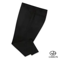 在飛比找Yahoo奇摩購物中心優惠-GIBBON 大尺碼厚質款淡光澤平口西裝褲‧黑色