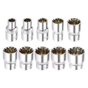 Versatile Slotted Ratchet or Extension Drive Locks 12 Point Socket Bit