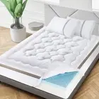 3" Gel Memory Foam Mattress Topper Pillowtop Dual Layer 2-in-1 Microfiber Pad