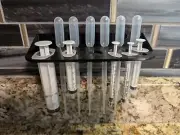 Aquarium Test Kit Syringe Pipette Tube Wall Mount Holds Assortment 1ml-20ml