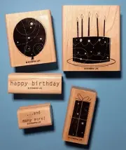 Stampin Up! Birthday Whimsy 5 Pc. Stamp Set New In Open Box. See Description.