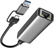 Ethernet Adapter | Plug & Play Gigabit Ethernet Adapter for Games Videos,Fast Transfer Stable Computer Network Driver for Enhanced Web Surfing