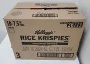 Case of Kellogg’s RICE KRISPIES Halloween Shocking Orange Lot of 10 Boxes Cereal