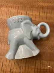 Vintage 1982 Frankoma Political Cup Mug Elephant GOP REPUBLICAN Party Light Blue