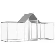 Outdoor Chicken Coop Walk-in Large Backyard Hens Cage Hutch Run Roof Cover House