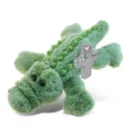 DolliBu Small Alligator Stuffed Animal with Silver Cross Plush Toy - 12 inches