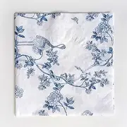 Colored Paper Napkins, 20 Count Shabby Chic Napkins for Wedding, Dinner Tea Party Shower (Blue and White Porcelain)