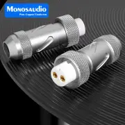 Monosaudio One GX12G 38.5mm×15mm 5A/125V Brass Plug 2-pole +earth Connectors DIY