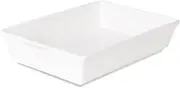 [GDCZ] Ceramic Baking Dish with Handles,Lasagna Pan Deep Large Serving Bakeware fo Cooking. Freezer Safe (White)