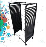 Art Drying Rack for Classroom,Canvas Rack Art Storage with Wheels,30 Shelves,Suitable for Home and Art School Oil Painting Drying Rack