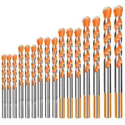 4/5/7/12/16PCS Tungsten Carbide Masonry Drill Bit Set 3-12mm for Metal Ceramic Tile Concrete Wood High Wear Resistance f