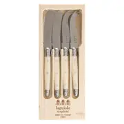 Jean Dubost Laguiole Simplicite - 4pc Mini Cheese & Pate Set Ivory