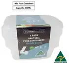 40 x Takeaway Food Containers 250ml Plastic Lids Meal Prep Lunch Box Take Away