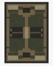 305' x 425' | Machine Washable Runner Rug | Kid & Pet Friendly | Indoor Rug | Architectural Digest Monolith Olive Green Rug | Ruggable