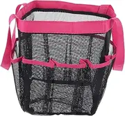 [Healeved] Large Capacity Mesh Shower Bag for Women Students Breathable Beach Tote with Multiple Pockets for Showers Swimming and Travel