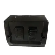 10x CROWN Weatherproof 2 Gang Light Switch Waterproof 16A IP66 Double - Black