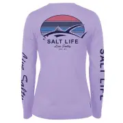 Tuna Tribe Long Sleeve Performance Tee, Lavender Heather, Large