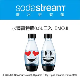 【原廠公司貨】Sodastream 水滴寶特瓶/水滴型專用水瓶0.5L隨身瓶 俏皮Emoji