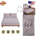California King Organic Cotton Grounding Sheet with 15ft Earthing Cord - Hygenic