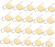 TEMPNAP 20pcs Stainless Steel Earring Blank: Wire Hooks Bezel Trays Earring Trays Setting for Cabochon DIY Craft Jewelry Making Supplies Golden