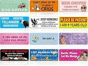 12 Pcs Funny Car Bumper Magnets 3 x 8 Inch Magnetic Magnets Sticker Decal for Adult Gift Fun Cute Joke Hilarious Humor Reusable Joke Funny Bumper Pranks Sign for Car Truck Vehicle