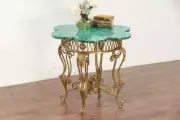 Malachite Stone Coffee Table, Side Corner Table, Interior Decor Table, Home Deco