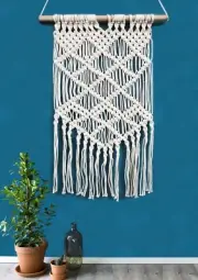 Macrame Basket Wall Hanging | Woven Boho Chic Wall | Handmade Woven Natural