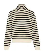 turtleneck sweater in heritage cashmere L,M Cream/Black